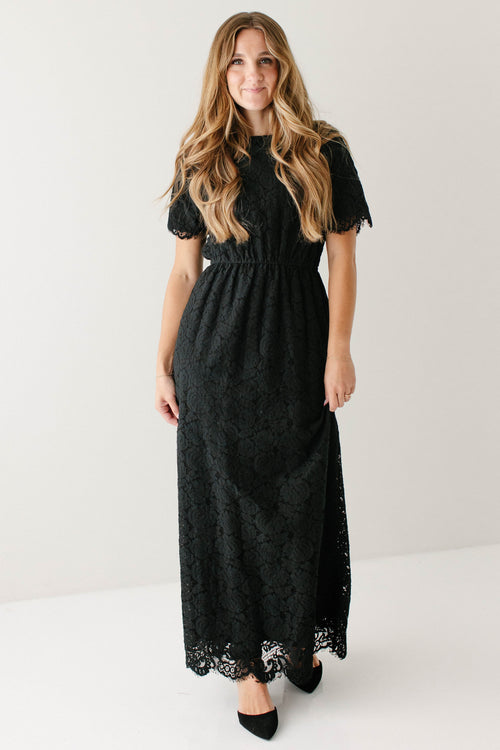 Odessa Round Neck Lace Maxi Dress FINAL SALE