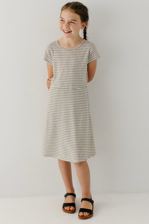 Maren Girl Striped Knit Midi Dress