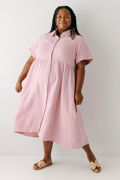 Lisa Cotton Gauze Shirtdress
